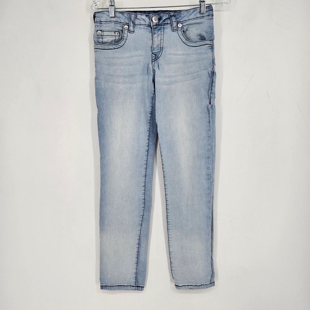 True Religion Jeans Girls 14 Blue Pants Rocco Denim Light Wash Relaxed Skinny